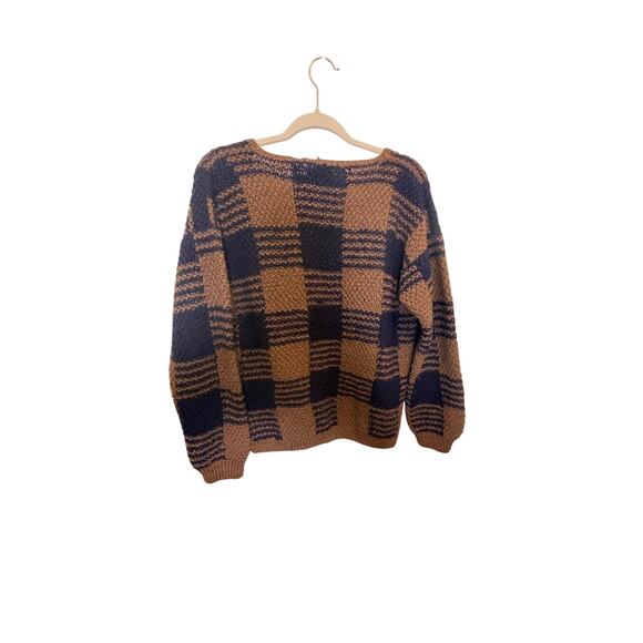 Spitalnick Wool Plaid Grandpa Dark Academia Preppy Men's Relaxed Cardigan - Picture 3 of 4